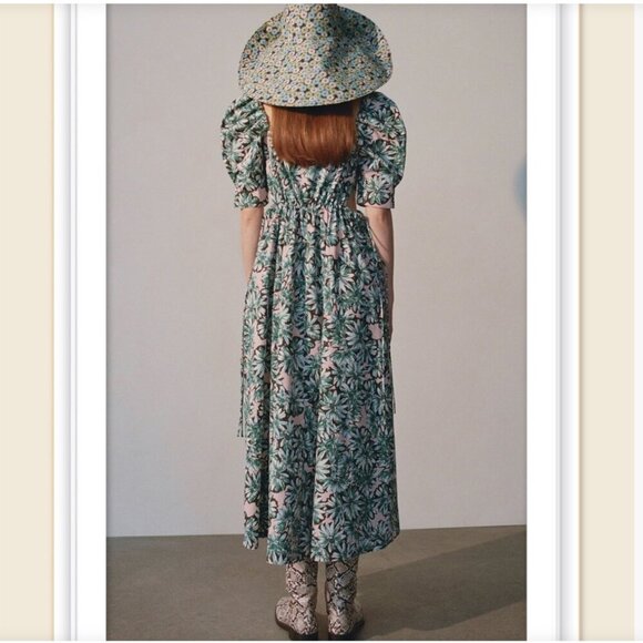 ZARA PRINTED POPLIN DRESS Size S NEW WITH TAG! - Picture 2 of 16